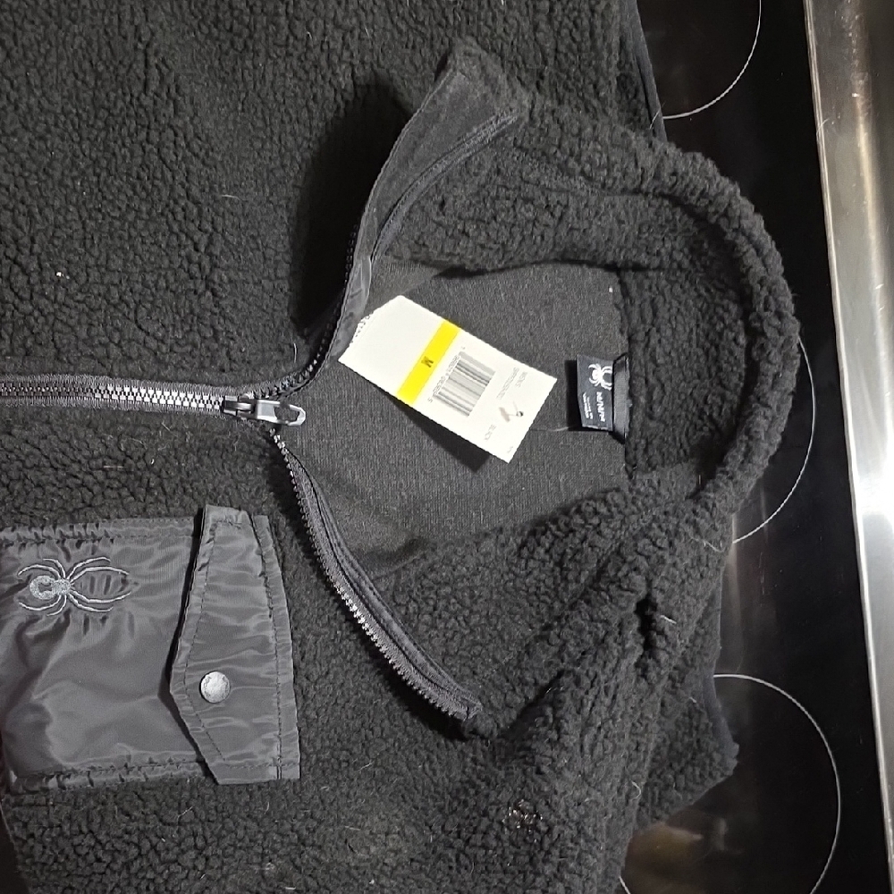 Black Spyder Sherpa Fleece Jacket